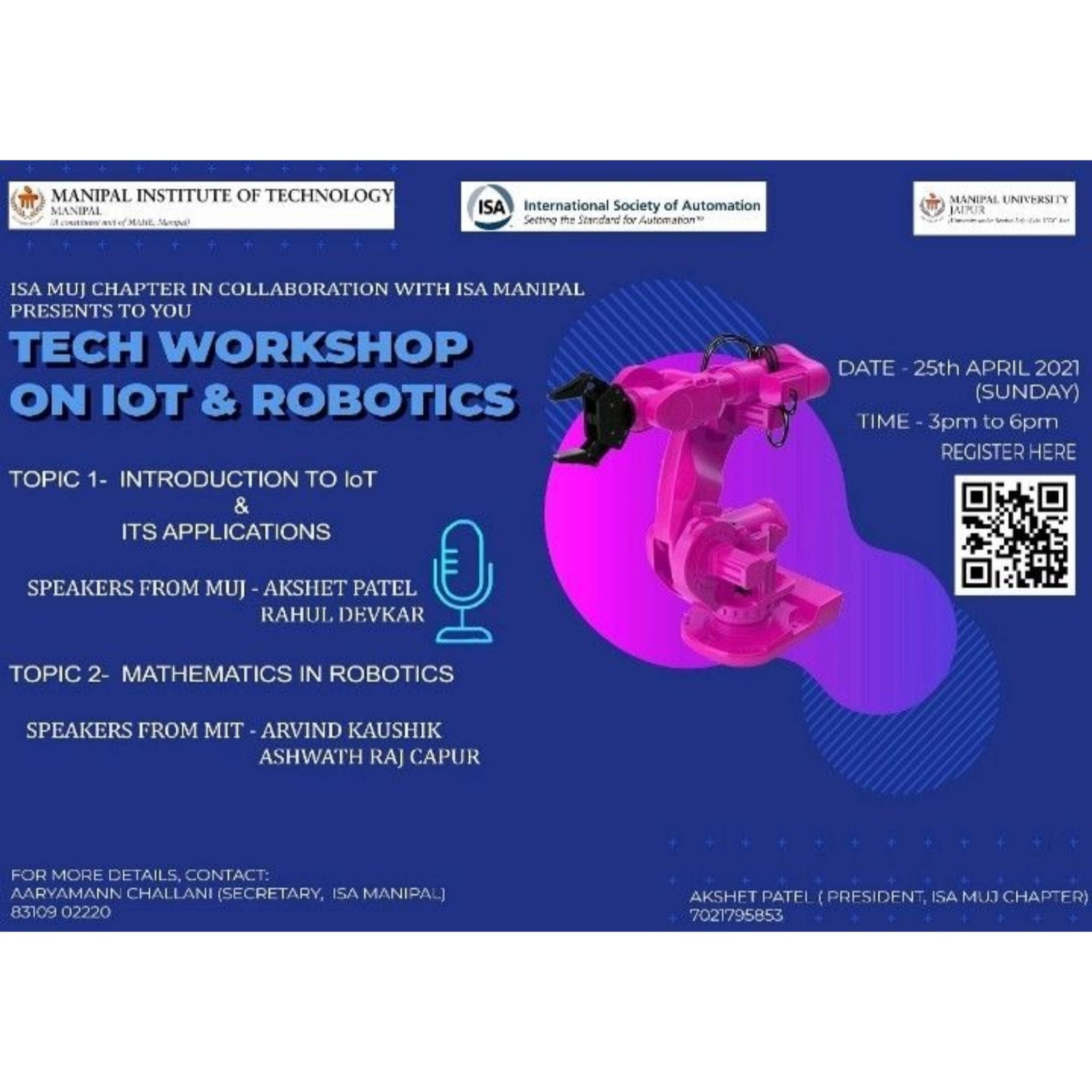 Tech Workshop on IoT and Robotics