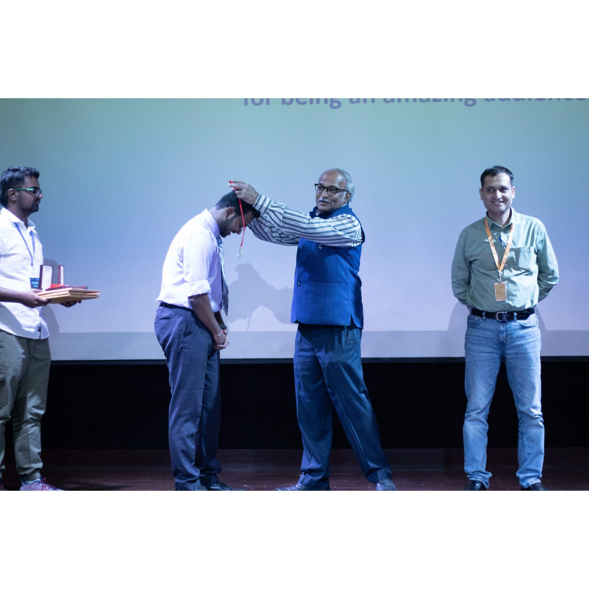 Akshet Patel at a university event in Jaipur
