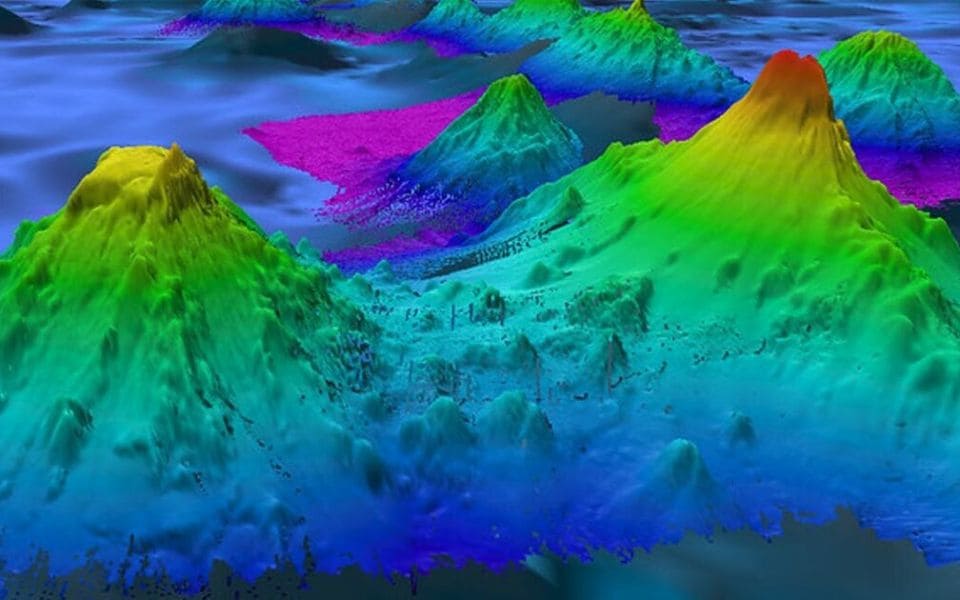 Bathymetric map